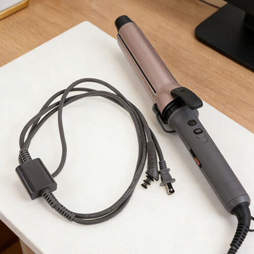 1Câble De Charge Noir Caoutchouc Pour Boucleur Usage Voyage 2