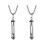 2Pièces Urne Argent Decor Mémoire Acier Cendres 2