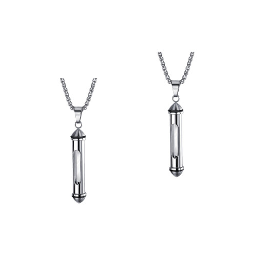 2Pièces Urne Argent Decor Mémoire Acier Cendres 2