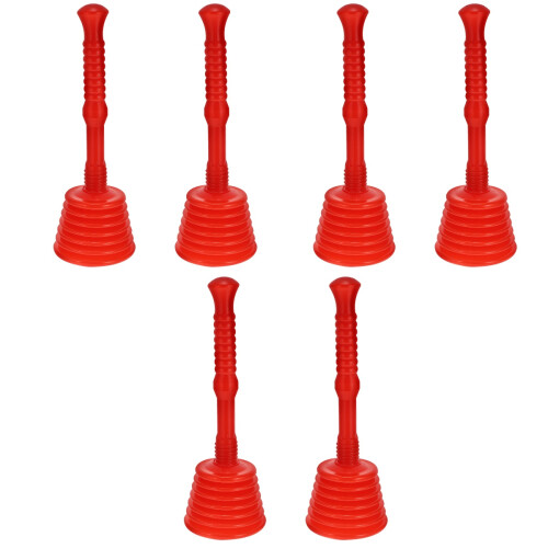 6Pièces Ventouses Robustes En Caoutchouc Rouge Pour Wc 2
