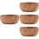 4Pièces Plateau Bois Multiusage Service Snack Plateau Cuisine 6