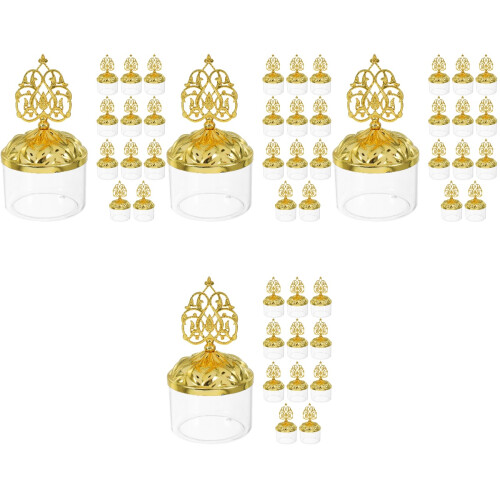 48Pièces Conteneurs Cadeaux Dorés Rangement Snacks 1