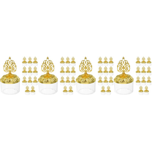 48Pièces Conteneurs Cadeaux Dorés Rangement Snacks 2
