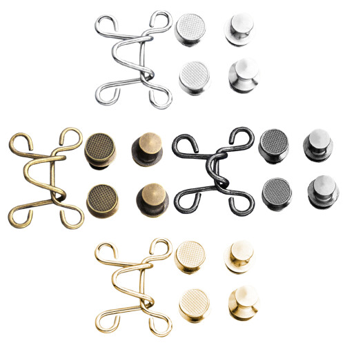 8Pièces Boucles Ajustables Pour Jeans Boutons Métalliques Style Simple 1