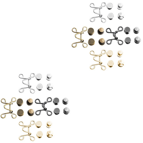 8Pièces Boucles Ajustables Pour Jeans Boutons Métalliques Style Simple 2