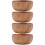 4Pièces Plateau Bois Multiusage Service Snack Plateau Cuisine 8