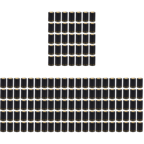 400Pièces Capsules En PP Noires Pour Bouchage Bouteilles De Vin 1