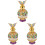 3Pièces Flacons Essence Verre Artisanat Délicat Multi Couleur 2