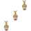 3Pièces Flacons Essence Verre Artisanat Délicat Multi Couleur 5
