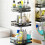 Rotatable Kitchen Spice Container Rack Jar Organizer Countertop Corner Bottle Rack Spice Rack Kitchen Storage Shelf S 2