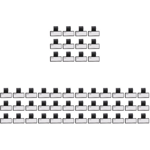4Ensembles Étiquettes Nom Pratiques Double Face Noires Robustes 1