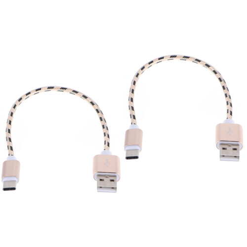 2Pièces Câble USB Type C Nylon Charge Et Transfert Rapide 2