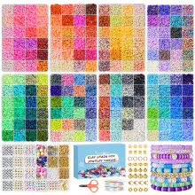 Fournine 31000 Pcs Clay Beads Bracelet Making Kit for Girls, 192 Colours 9 Boxes Clay Beads Friendship Bracelet Making Kit with Charms Letter Bead El