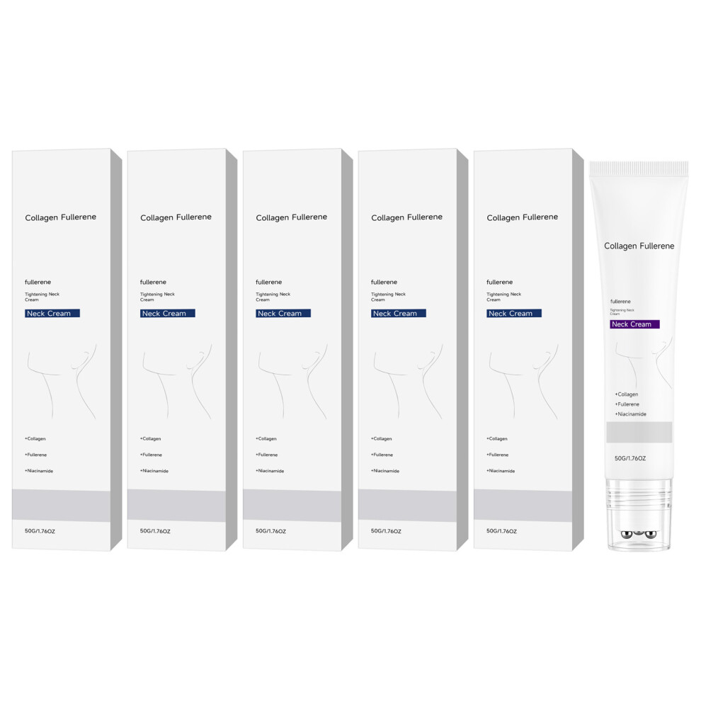 Bghone (5 X 50G Boxed) Collagen Tightening Neck Cream Nourishing Lifting & Fadingneck Lines Improving Dryness Roughness Softening Skin Neck Moisturizer