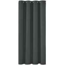 Deconovo Solid Thermal Insulated Blackout Curtain Eyelet Curtain for Kitchen 52"x 54" Dark Grey 1 Panel