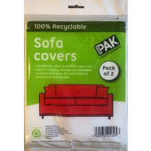 StorePAK Plastic Sofa Cover for Moving House & Storage, 2 Pack | 380cm x 113cm W