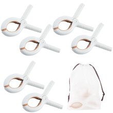QOPAHI 6pcs Towel Clips for Sun Loungers Large Strong Grip Clothes Pegs Non-Slip Towel Pegs for Sun Lounger Washing Line Laundry Pool Chairs Sunbeds,