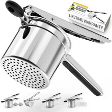 Potato Ricer, Ricer for Mashed Potatoes, Large 15oz Heavy Duty Potato Ricer Stainless Steel Make Fluffy Mashed Potatoes, Fixed Ricer Disc Potato Mash