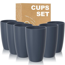 Wrova Drinking Glasses | Set of 6 Plastic Cups | 750 ML Large Capacity Plastic Tumbler Glasses, Dishwasher Safe Plastic Tumbler for Kitchen, Camping