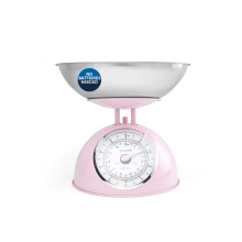 Salter Retro Pink Mechanical Kitchen Scale – Easy Read Large Rotating Dial, 5kg