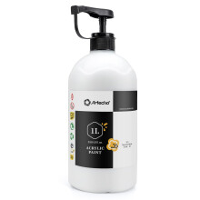 Artecho Titanium White Acrylic Paint - Large Bottle 1000ml / 33.8oz, Craft Paint for Canvas, Rocks, Wood, Fabric, Ceramic, Non-Toxic