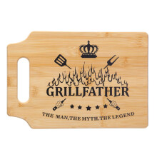 Father‘s Day Gift, Dad Christmas Birthday Gifts - Unique Handmade Bamboo Cutting Board XL Thickened Size- Kitchen Present for Father from Daughter S