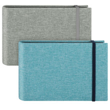 2 Pack Small Photo Albums, 6x4 Slip In Photo Albums 200 Photos Mini Flip Photo Book Album Portable Linen Cover Memory Book with Linen Cover for Baby