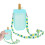4Pièces Smoothie Enfants Bleus À Décor Glace Étanche 2