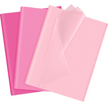 NEBURORA Assorted Pink Tissue Paper Set 60 Sheets Gift Wrapping Paper Paper Bulk 3 Colors for Valentine's Day DIY Birthday Wedding Baby Shower Easter