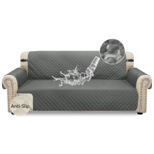 Granbest Waterproof Sofa Cover 3 Seater Non-Slip Sofa Slipcover with Elastic Straps, Washable Sofa Protector for Kids, Pets, Dogs, Cats Four Seasons