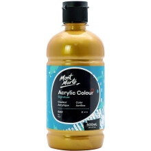 MONT MARTE Acrylic Paint Gold – 500ml – Ideal for Acrylic Painting – Brilliant Lightfast Colour with great Opacity