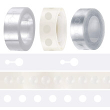 ZTXPRO Balloon Arch Strips Kit 2PCS, Balloon Garland Tapes 5 Meters, 100PCS Balloon Glue Point Dots Stickers(1 Roll)