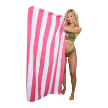 Lions Beach Towel - 100% Polyester - Sand Free Cabana Stripe Beach Towels for adults 100x200cm - Extra Large Microfibre Pool Towels, Quick Dry Lightw