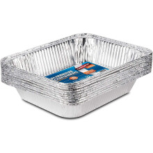 Caterserve Large Disposable Aluminium Foil Trays Containers For Baking Roasting Broiling Cooking Food Storage & More Gastronorm Half Size Pans 32 x 2