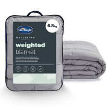 Silentnight Wellbeing Weighted Blanket - Anxiety & Stress Relief for Adults Insomnia Therapy - Sensory Calming Heavy Quilted Hug Blanket - 6.8kg, 150