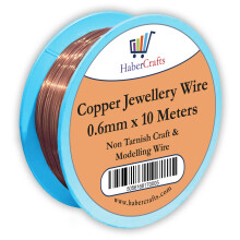 0.6mm Copper Jewellery Wire Tarnish Proof Brass Bendable Metal Wire for Jewellery Making Sculpting Modelling Crafts Wire Weaving & Wrapping (0.6mm -