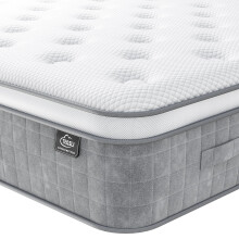 TeQsli 10 Inch 7-Zone Orthopaedic King Mattress, 5FT Gel Memory Foam & Pocket Sprung Hybrid King Size Mattress for Pressure & Back Pain Relief – Med