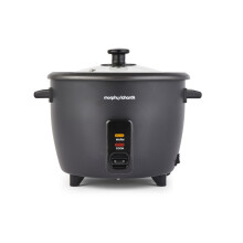 Morphy Richards Rice Cooker, 1.5L, 8 Cups, Compact, Automatic Cooking, User Friendly, Non-stick Aluminum Inner Pot, Glass Lid, Easy Clean, Keep Warm