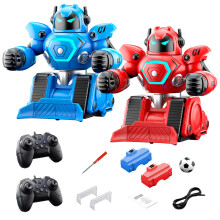 UK Stocked RC Robot 2pcs Battle Boxing Football Fighting Toys Parent-child Interactive 2.4G Remote Control Combat Robot Toy