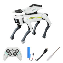 (WHITE) Quadruped Remote Control Programming Simulation AI Robot Dog Voice Interaction Electric Childrens Intelligent Mechanical Dog Toy
