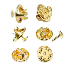 LICQIC Butterfly Clutch Tie Pins, Metal Pin Backs Replacement with 8 mm Length Blank Pins for Craft Making, 10 Pairs Gold
