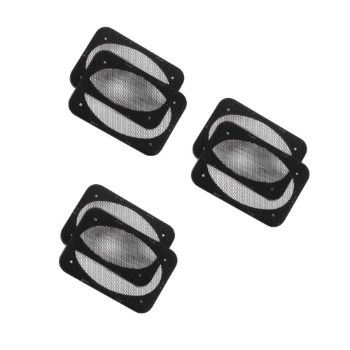 6Pièces Grille Ventilée Haut-Parleur Auto Poly Acier Noir Décorative 1
