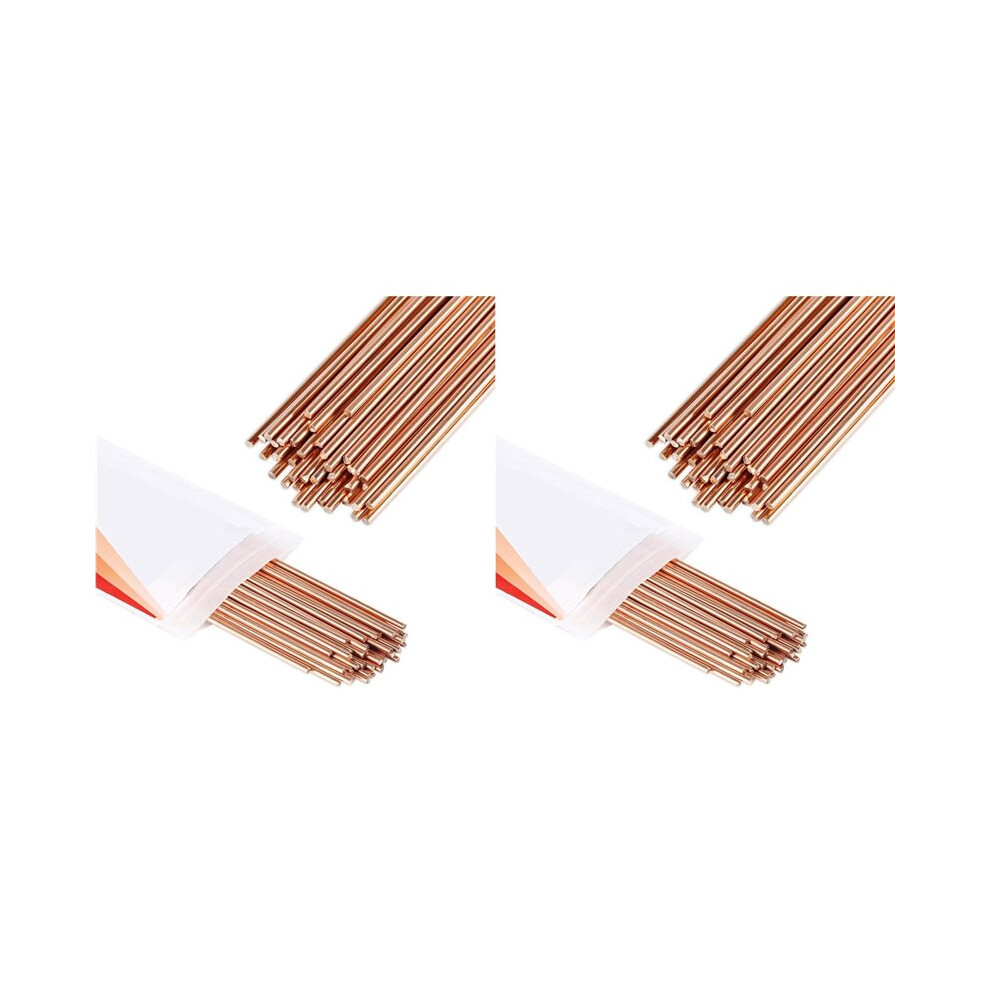 80 Pcs Copper Brazing Rods Brass Brazing Rods For Air Conditioning, Refrigeration, Electrical Machines Hvac 6032928545831