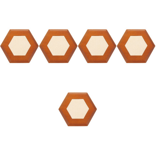 5Pièces Boîte Bijoux Bois Beige Flanelle Protection Pour 2
