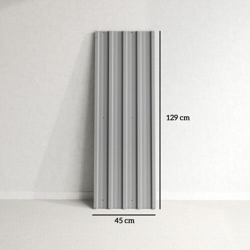 Outsunny Paneles Acero Galvanizado Gris 129 x 45 cm 2