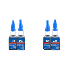 2X 480 Upgrade Kit Black Super Glue Cyanoacrylate Adhesive Fast Plastic Wood Metal Tires Rubber Shoes Strong Repair Glue