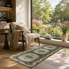 (80x150 cm- Large Runner Rug Kitchen Hallway Corridor, Willow) Non-Slip Traditional Rugs Runner Carpet Floor Mat