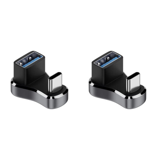 2X 180 Degree Angle USB C Adapter USB-C PD Charging Tablet USB C U Shape Converter for , C-A 10G 36W