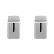 2X Liten Soptunna Desktop Sopkorg Hembord Plast Kontorsmaterial Papperskorgen Soptunna Diverse Fatlåda