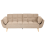 Beliani Sofa Bed 3 Seater ASBY Fabric Light Brown 1